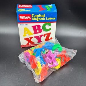 Vintage 1985 Playskool Capital Magnetic Letters Sealed Complete Set w Box